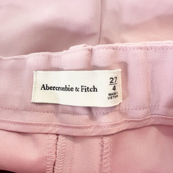 Abercrombie & Fitch Pink Pleat Front High Rise Shorts Pockets - Size 4, 27 - Picture 4 of 8